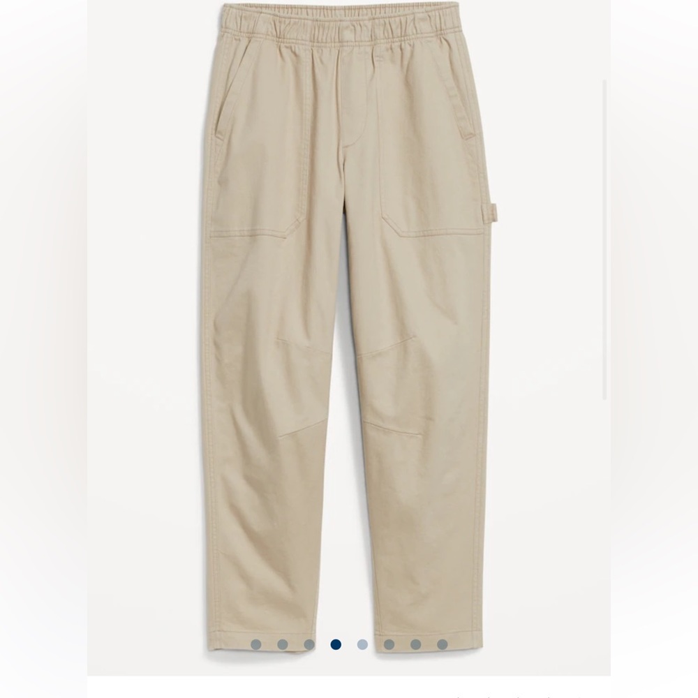 High waist utility pants - Elastic waist - Large